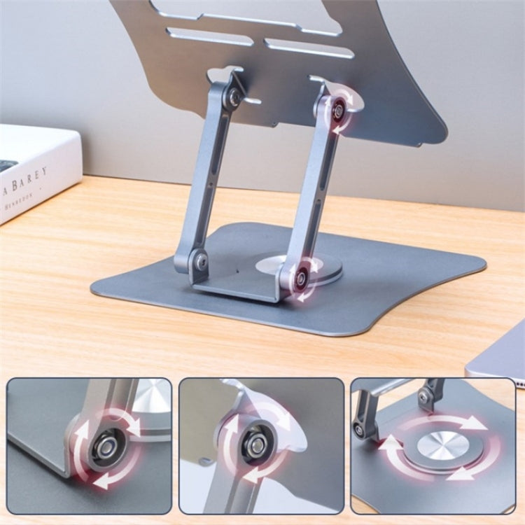 G69 Heat Dissipation Rotatable Notebook Desktop Stand Aluminum Alloy Foldable Laptop Bracket(Grey) - Laptop Stand by PMC Jewellery | Online Shopping South Africa | PMC Jewellery | Buy Now Pay Later Mobicred