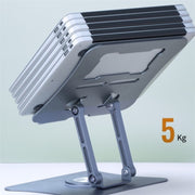G69 Heat Dissipation Rotatable Notebook Desktop Stand Aluminum Alloy Foldable Laptop Bracket(Black)