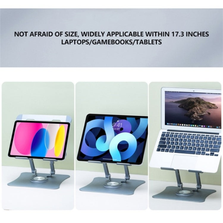 G69 Heat Dissipation Rotatable Notebook Desktop Stand Aluminum Alloy Foldable Laptop Bracket(Grey) - Laptop Stand by PMC Jewellery | Online Shopping South Africa | PMC Jewellery | Buy Now Pay Later Mobicred