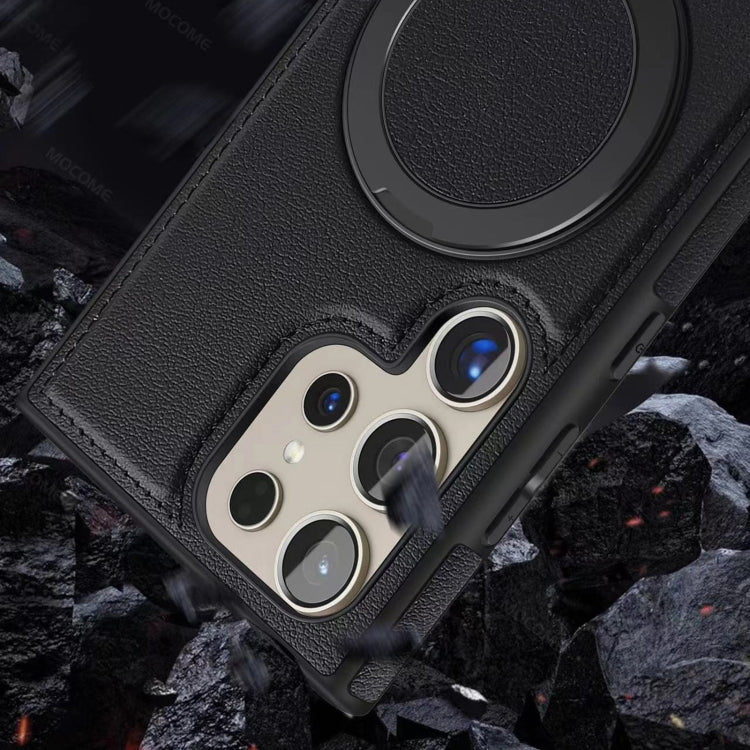 For Samsung Galaxy S24 5G Yashi 360 Degree Rotating MagSafe Bracket Phone Case(Classic Black)