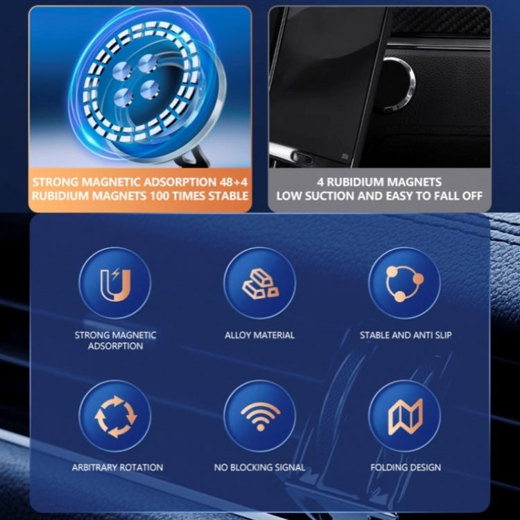 G168 Rotatable Cellphone Stand Car Dashboard Windshield Magnetic Phone Holder(Silver) - Car Holders by PMC Jewellery | Online Shopping South Africa | PMC Jewellery | Buy Now Pay Later Mobicred