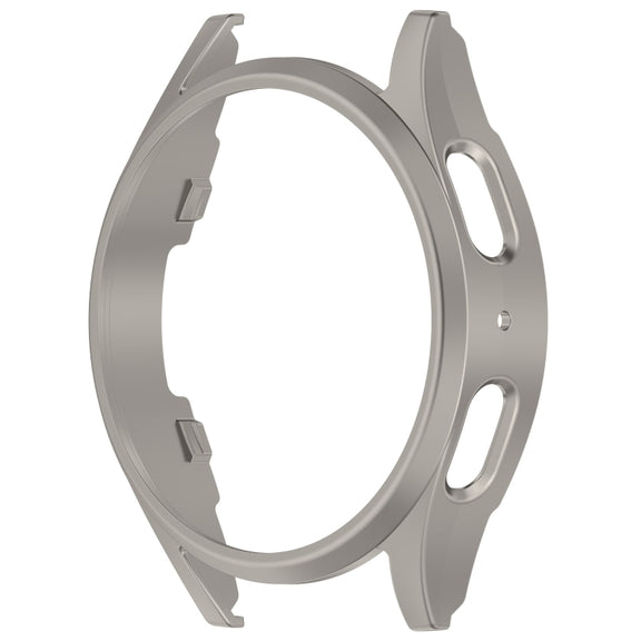 For Sansung Galaxy Watch 7 40mm Half Pack Hollow PC Watch Protective Case(Titanium Steel Color)