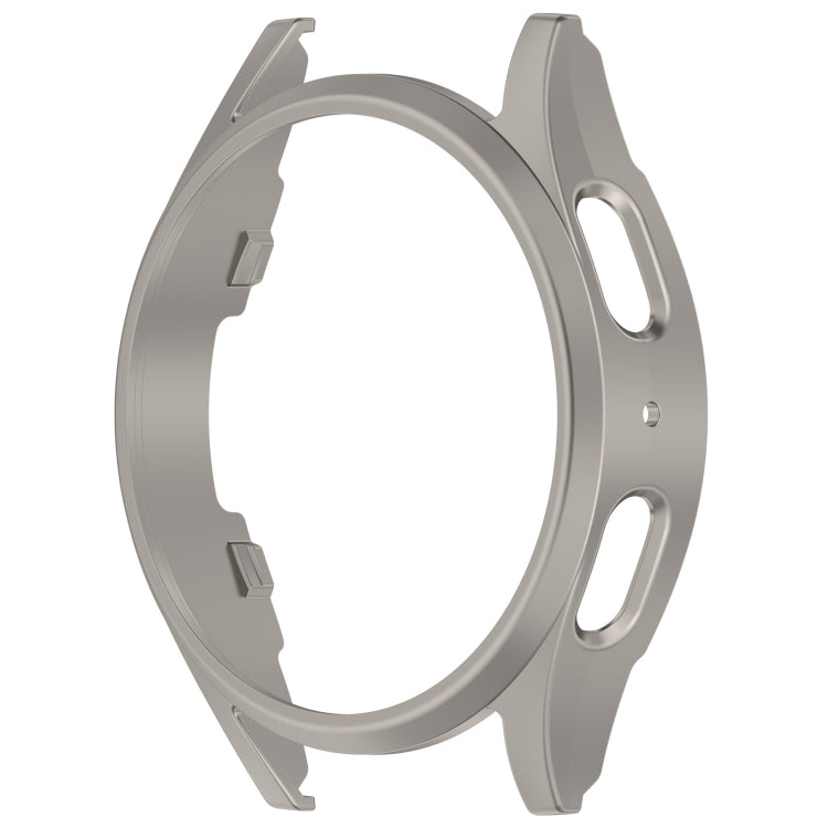 For Sansung Galaxy Watch 7 40mm Half Pack Hollow PC Watch Protective Case(Titanium Steel Color)