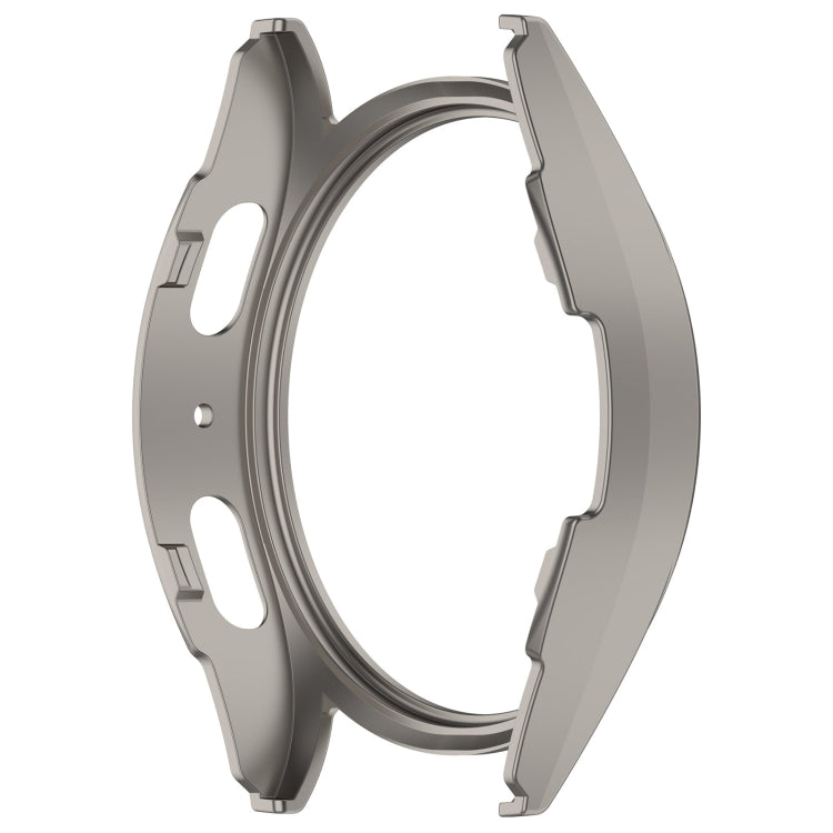 For Sansung Galaxy Watch 7 40mm Half Pack Hollow PC Watch Protective Case(Titanium Steel Color)