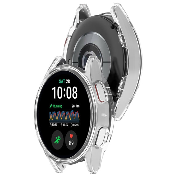 For Sansung Galaxy Watch 7 44mm Half Pack Hollow PC Watch Protective Case(Transparent White)