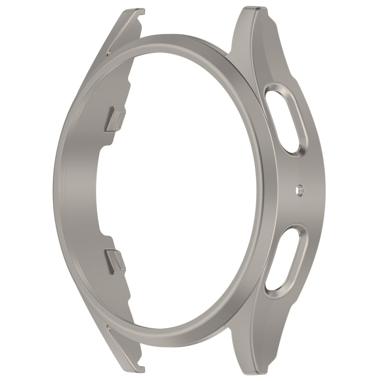 For Sansung Galaxy Watch 7 44mm Half Pack Hollow PC Watch Protective Case(Titanium Steel Color)