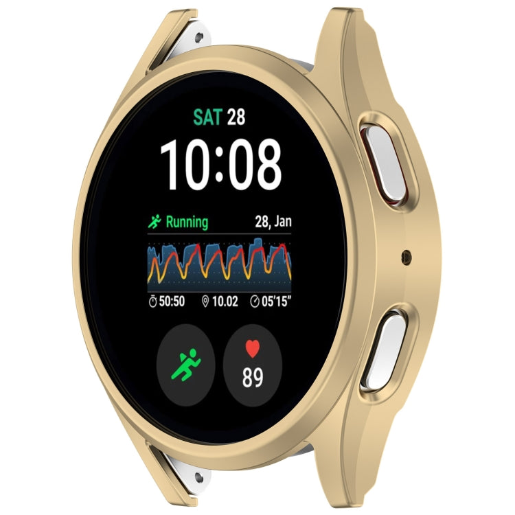 For Sansung Galaxy Watch 7 44mm Half Pack Hollow PC Watch Protective Case(Champaign Gold)