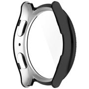 For Samsung Galaxy Watch 7 40mm Single Row Diamond PC + Tempered Film Integrated Watch Protective Case(Black)