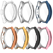 For Samsung Galaxy Watch 7 40mm Single Row Diamond PC + Tempered Film Integrated Watch Protective Case(Gold)