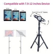 XWJ-LP002 For 7.9-12 inch Tablet Portable 360 Degree Rotation  Aluminum Alloy Tripod