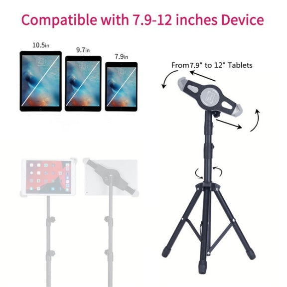 XWJ-LP002 For 7.9-12 inch Tablet Portable 360 Degree Rotation  Aluminum Alloy Tripod