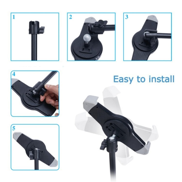 XWJ-LP002 For 7.9-12 inch Tablet Portable 360 Degree Rotation  Aluminum Alloy Tripod