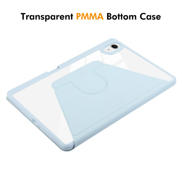 For iPad Air 13 2024 ENKAY 360 Rotation PMMA Leather Smart Tablet Case with Pen Slot(Grey)