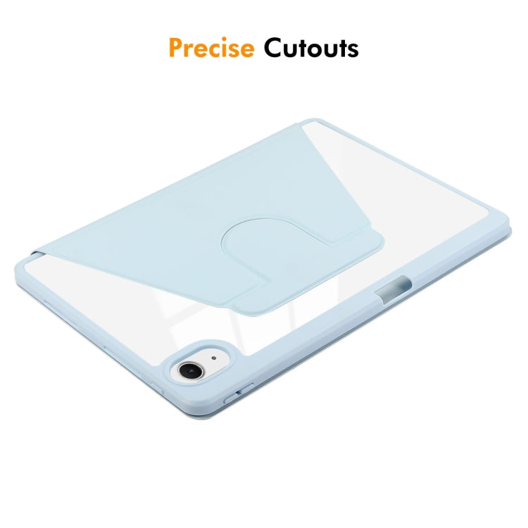 For iPad Air 13 2024 ENKAY 360 Rotation PMMA Leather Smart Tablet Case with Pen Slot(Pink)