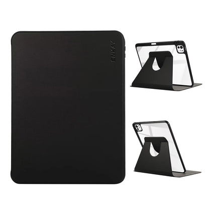 For iPad Pro 11 2024 ENKAY 360 Rotation PMMA Leather Smart Tablet Case with Pen Slot(Black) - free shipping - PMC Jewellery - Order now!