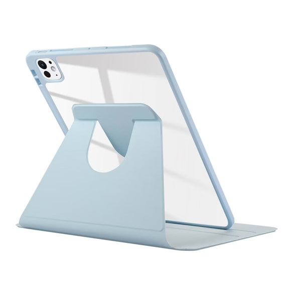 For iPad Pro 11 2024 ENKAY 360 Rotation PMMA Leather Smart Tablet Case with Pen Slot(Grey)