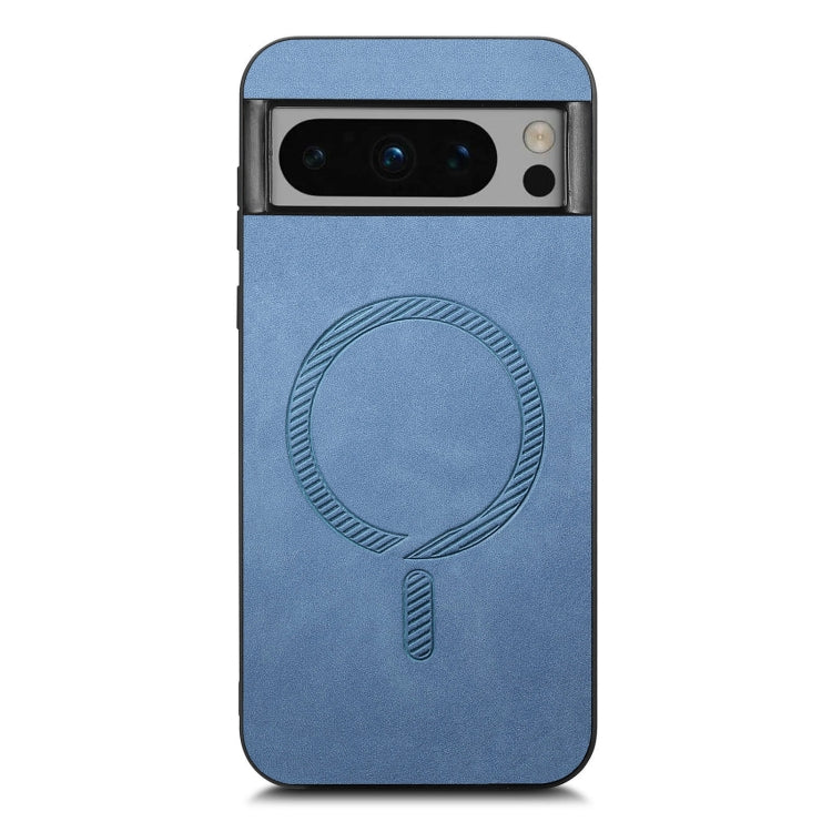 For Google Pixel 9 Pro XL Retro Magsafe Magnetic PU Back Cover Phone Case(Blue) - Google Cases by PMC TechLife | Online Shopping South Africa | PMC TechLife | Buy Now Pay Later Mobicred