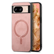 For Google Pixel 9 Pro XL Retro Magsafe Magnetic PU Back Cover Phone Case(Pink) - Google Cases by PMC TechLife | Online Shopping South Africa | PMC TechLife | Buy Now Pay Later Mobicred