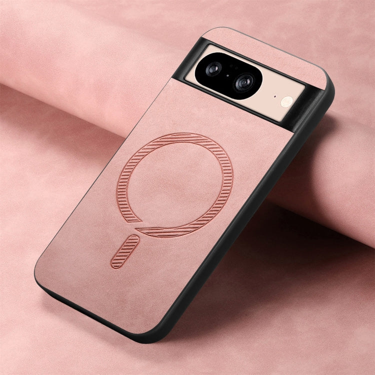 For Google Pixel 9 Pro XL Retro Magsafe Magnetic PU Back Cover Phone Case(Pink) - Google Cases by PMC TechLife | Online Shopping South Africa | PMC TechLife | Buy Now Pay Later Mobicred
