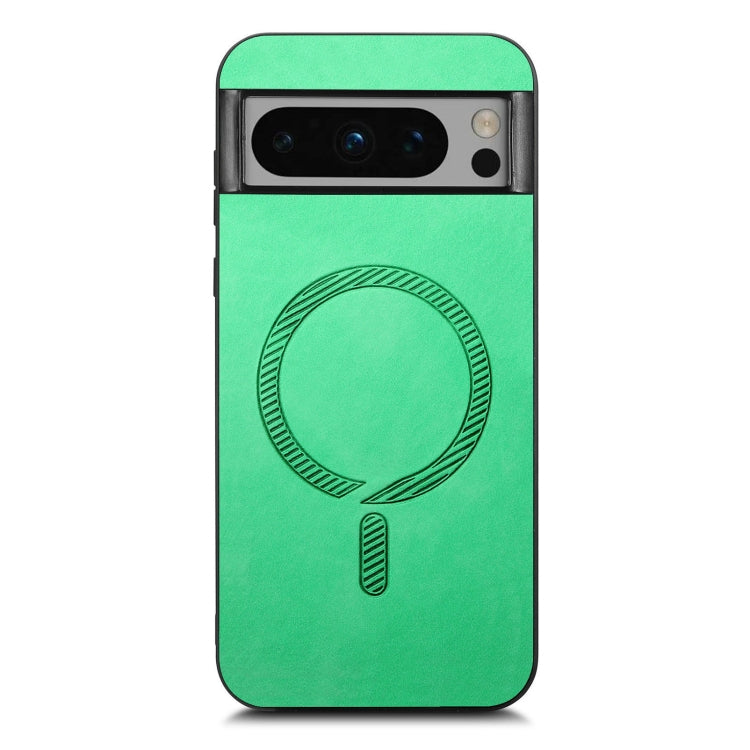 For Google Pixel 9 Pro XL Retro Magsafe Magnetic PU Back Cover Phone Case(Green) - Google Cases by PMC TechLife | Online Shopping South Africa | PMC TechLife | Buy Now Pay Later Mobicred