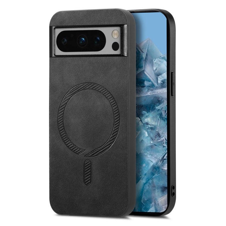 For Google Pixel 9 Pro XL Retro Magsafe Magnetic PU Back Cover Phone Case(Black) - Google Cases by PMC TechLife | Online Shopping South Africa | PMC TechLife | Buy Now Pay Later Mobicred