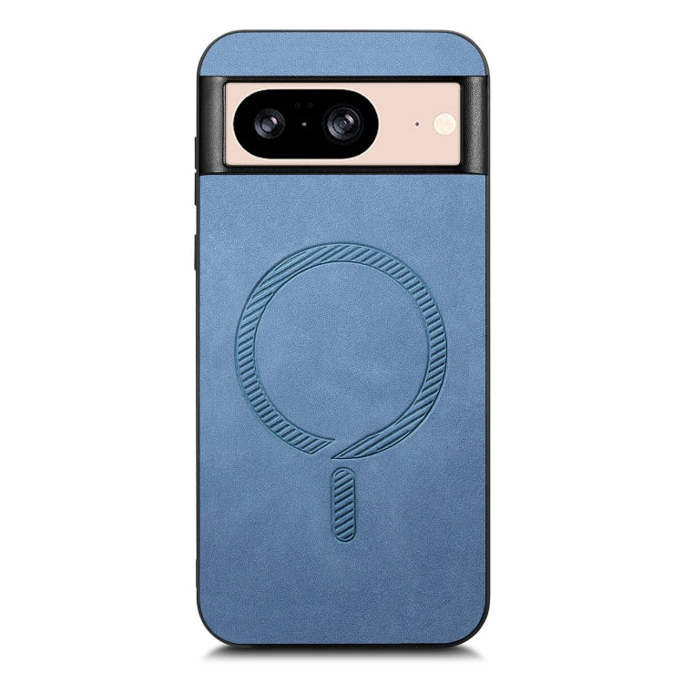 For Google Pixel 9 / 9 Pro Retro Magsafe Magnetic PU Back Cover Phone Case(Blue) - Google Cases by PMC TechLife | Online Shopping South Africa | PMC TechLife | Buy Now Pay Later Mobicred
