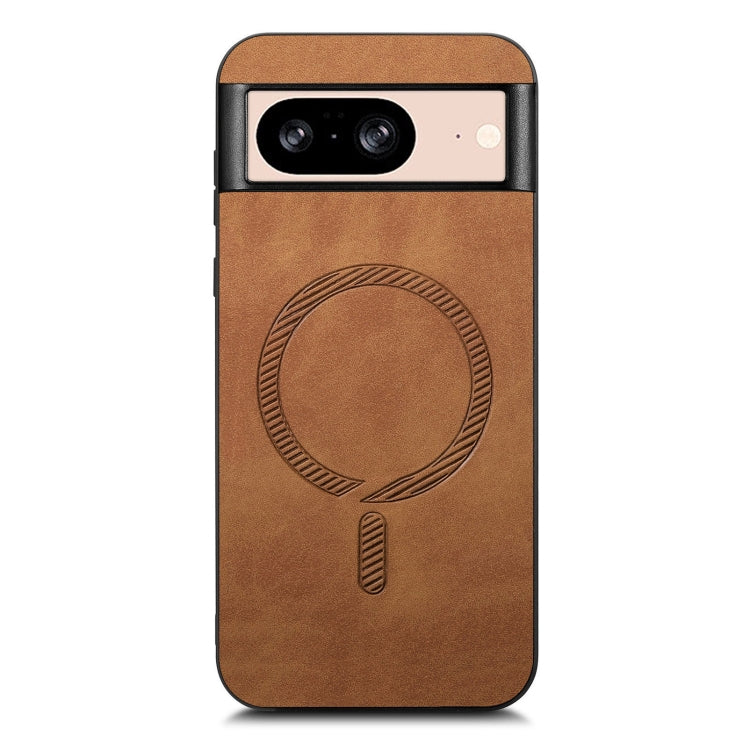 For Google Pixel 9 / 9 Pro Retro Magsafe Magnetic PU Back Cover Phone Case(Brown) - Google Cases by PMC TechLife | Online Shopping South Africa | PMC TechLife | Buy Now Pay Later Mobicred