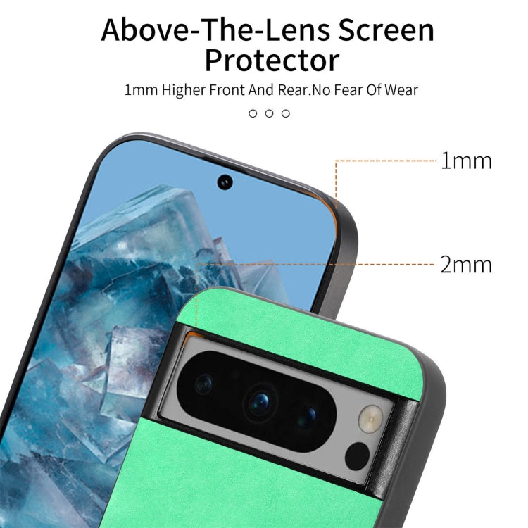 For Google Pixel 9 / 9 Pro Retro Magsafe Magnetic PU Back Cover Phone Case(Yellow) - Google Cases by PMC TechLife | Online Shopping South Africa | PMC TechLife | Buy Now Pay Later Mobicred