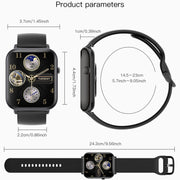 Q19 Max 2.1 inch HD Screen Water-resistant Sports Business Smart Watch(Purple)