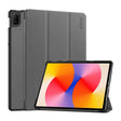 For Huawei MatePad SE 11 2024 ENKAY Tri-fold Custer Texture Platic Leather Tablet Case(Grey) - free shipping - PMC Jewellery - Order now!