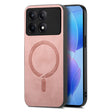 For Xiaomi Redmi K70 / K70 Pro 5G Solid Color Retro Magsafe PU Back Cover Phone Case(Pink) - Xiaomi Cases by PMC Jewellery | Online Shopping South Africa | PMC Jewellery | Buy Now Pay Later Mobicred