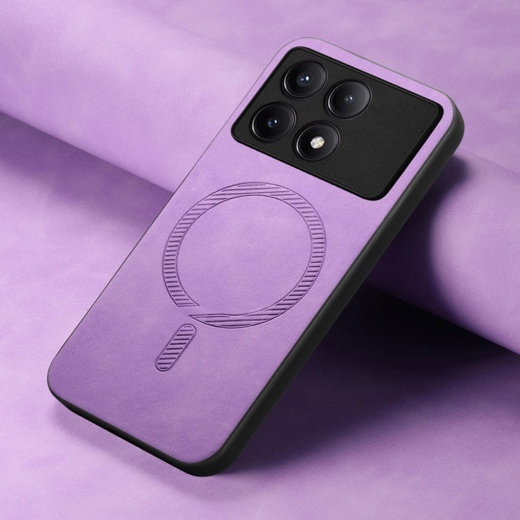 For Xiaomi Redmi K70 / K70 Pro 5G Solid Color Retro Magsafe PU Back Cover Phone Case(Purple)