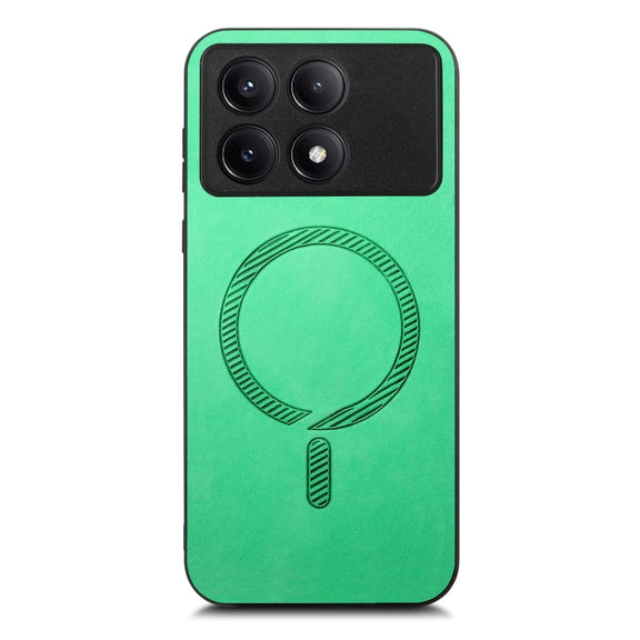 For Xiaomi Redmi K70 / K70 Pro 5G Solid Color Retro Magsafe PU Back Cover Phone Case(Green)