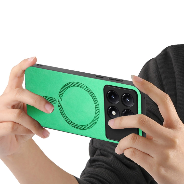 For Xiaomi Redmi K70 / K70 Pro 5G Solid Color Retro Magsafe PU Back Cover Phone Case(Green) - free shipping - PMC Jewellery - Order now!