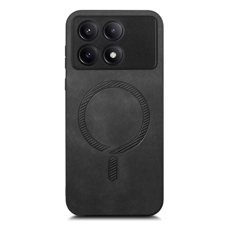 For Xiaomi Redmi K70 / K70 Pro 5G Solid Color Retro Magsafe PU Back Cover Phone Case(Black)