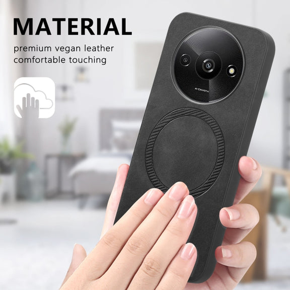 For Xiaomi Redmi K70 / K70 Pro 5G Solid Color Retro Magsafe PU Back Cover Phone Case(Purple)