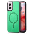 For Motorola Moto G Power 2024 5G Retro Magsafe Magnetic PU Back Cover Phone Case(Green) - Motorola Cases by PMC Jewellery | Online Shopping South Africa | PMC Jewellery | Buy Now Pay Later Mobicred