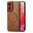 For Motorola Moto G Stylus 5G 2024 Retro Magsafe Magnetic PU Back Cover Phone Case(Brown) - Motorola Cases by PMC Jewellery | Online Shopping South Africa | PMC Jewellery | Buy Now Pay Later Mobicred