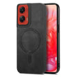 For Motorola Moto G Stylus 5G 2024 Retro Magsafe Magnetic PU Back Cover Phone Case(Black) - Motorola Cases by PMC Jewellery | Online Shopping South Africa | PMC Jewellery | Buy Now Pay Later Mobicred