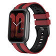 For Amazfit Active 20mm Two-Color Sports Silicone Watch Band(Red+Black) - free shipping - PMC TechLife - Order now!