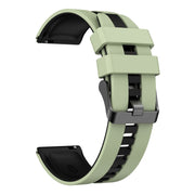 For Amazfit Active 20mm Two-Color Sports Silicone Watch Band(Light Green+Black)
