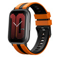 For Amazfit Active 20mm Two-Color Sports Silicone Watch Band(Orange+Black) - free shipping - PMC TechLife - Order now!