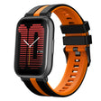 For Amazfit Active 20mm Two-Color Sports Silicone Watch Band(Black+Orange) - free shipping - PMC TechLife - Order now!