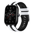 For Amazfit GTS 4 20mm Two-Color Sports Silicone Watch Band(White+Black) - free shipping - PMC TechLife - Order now!