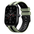 For Amazfit GTS 4 20mm Two-Color Sports Silicone Watch Band(Light Green+Black) - free shipping - PMC TechLife - Order now!