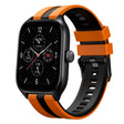For Amazfit GTS 4 20mm Two-Color Sports Silicone Watch Band(Orange+Black) - free shipping - PMC TechLife - Order now!