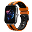 For Amazfit GTS 3 20mm Two-Color Sports Silicone Watch Band(Orange+Black) - free shipping - PMC TechLife - Order now!
