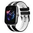 For Amazfit GTS 3 20mm Two-Color Sports Silicone Watch Band(Black+White) - free shipping - PMC TechLife - Order now!