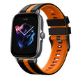 For Amazfit GTS 3 20mm Two-Color Sports Silicone Watch Band(Black+Orange) - free shipping - PMC TechLife - Order now!