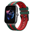 For Amazfit GTS 3 20mm Two-Color Sports Silicone Watch Band(Green+Red) - free shipping - PMC TechLife - Order now!